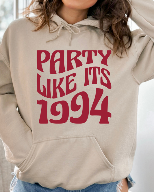 Party Like It's 1994 Arkansas Basketball Adult Hoodie (RED)