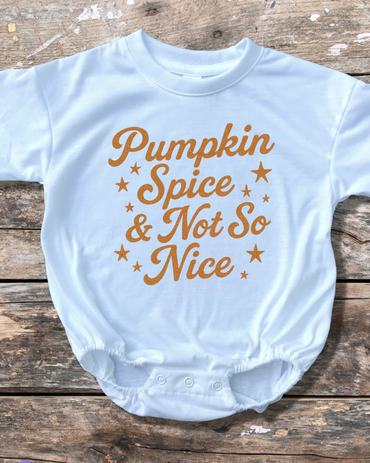 Pumpkin Spice Baby Bubble Romper