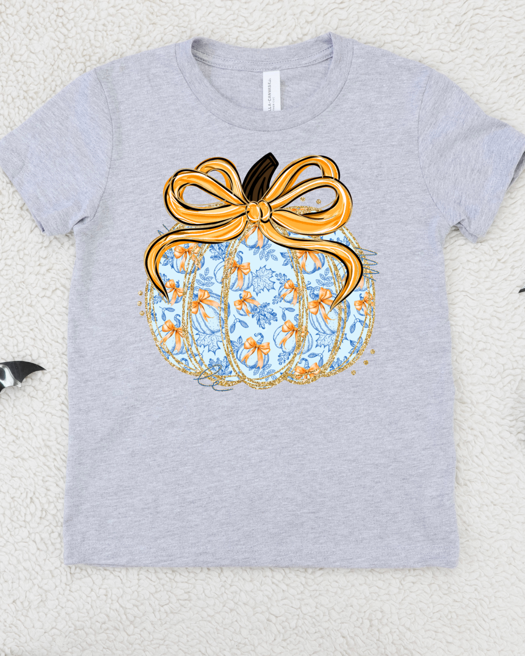 Coquette Preppy Pumpkin Youth Graphic Tee