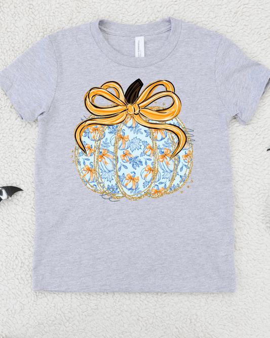 Coquette Preppy Pumpkin Youth Graphic Tee