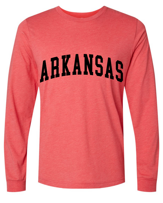 Collegiate Arkansas Adult Long Sleeve Tee
