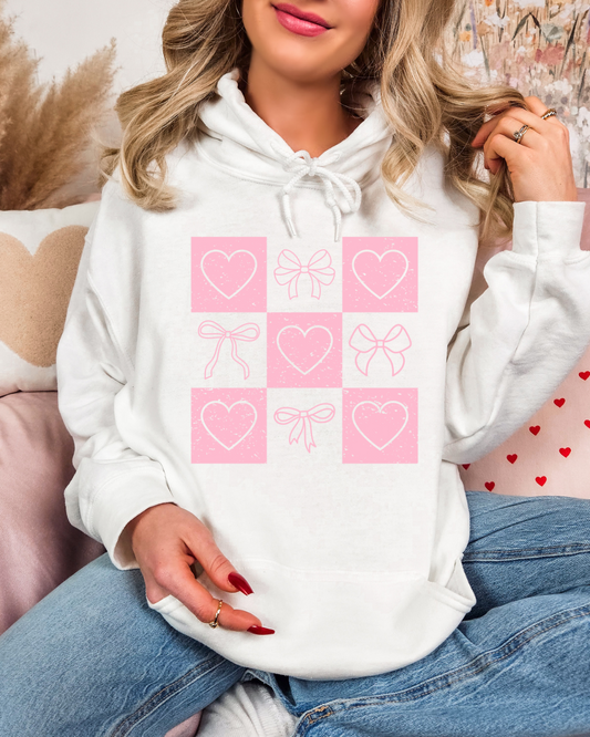 Retro Valentines Coquette Adult Graphic Hoodie