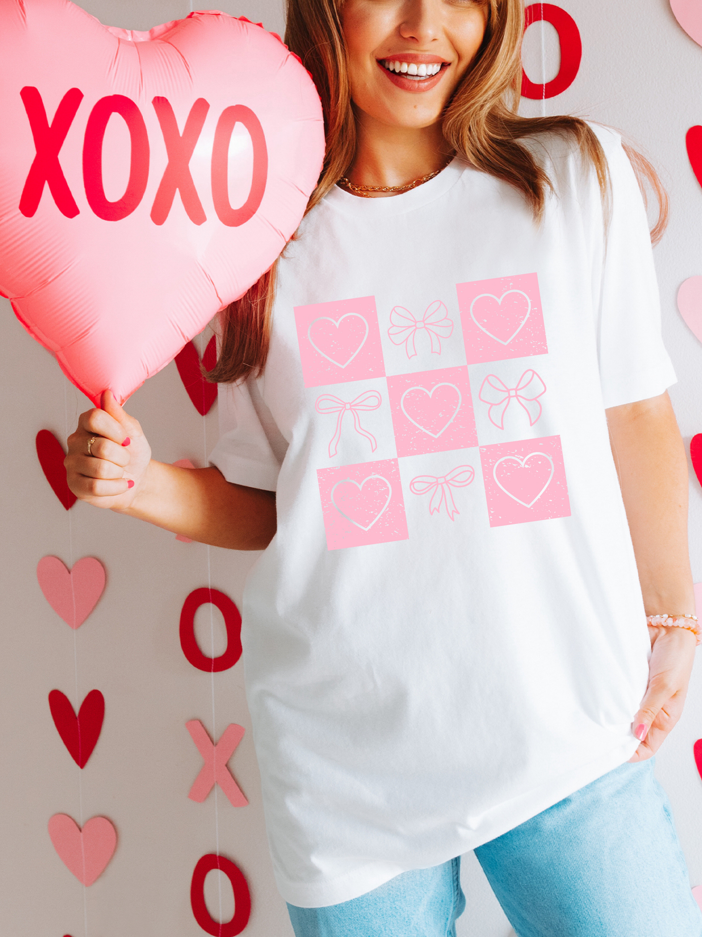 Retro Valentines Coquette Adult Graphic T-Shirt