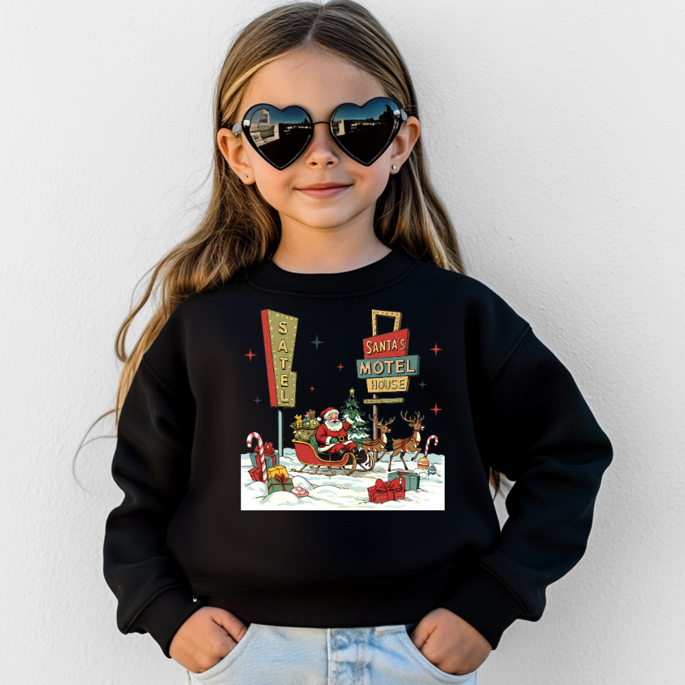 Santa's Christmas Motel Toddler Graphic Sweatshirt