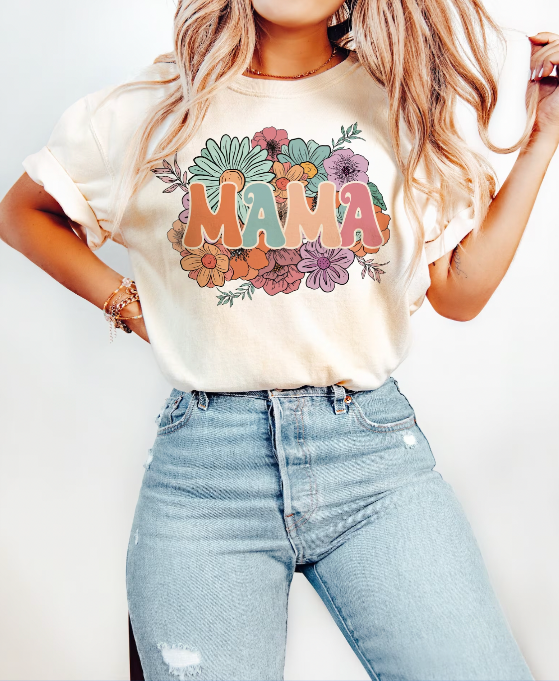 Mama Flowers Adult Tee