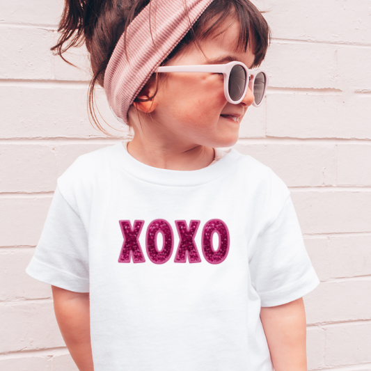 Sequin Sparkly XOXO Toddler Tee