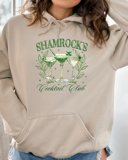 Shamrock Cocktail Club Lucky Adult Graphic Hoodie
