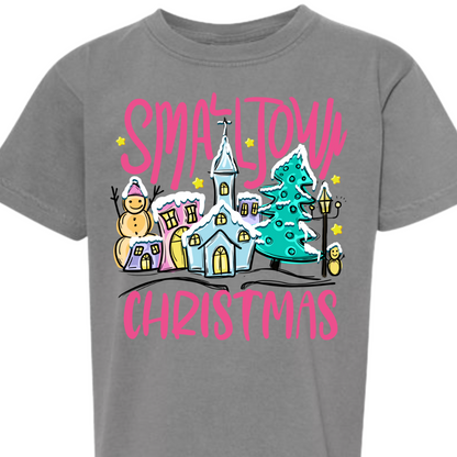 Small Town Christmas Vibes Youth Graphic Tee