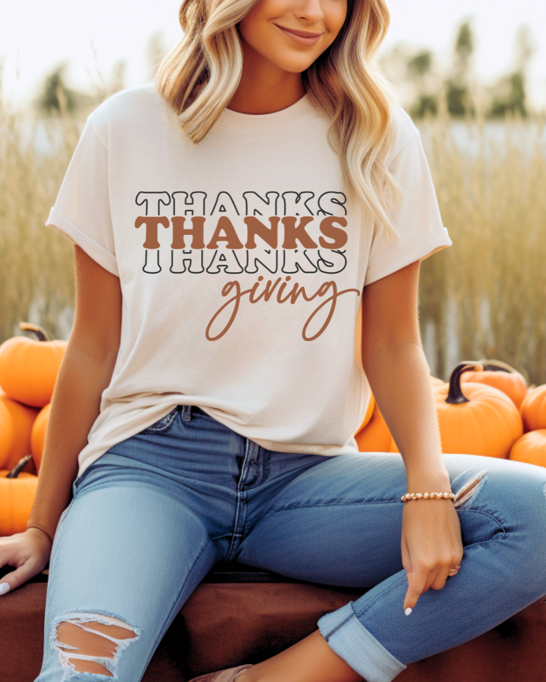 Thanks Thanks Thanks Giving Adult Tee