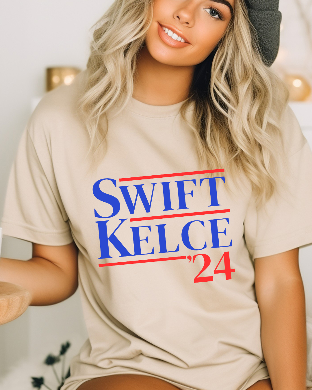 Swift Kelce 2024 Presidential Election Candidate Adult Tee
