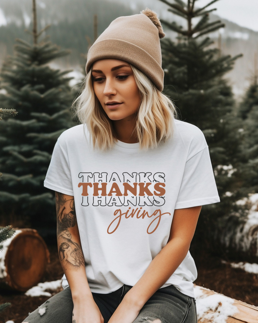 Thanks Thanks Thanks Giving Adult Tee