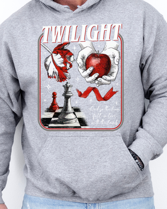So the Lion Fell in Love with the Lamb Twilight Adult Graphic Hoodie