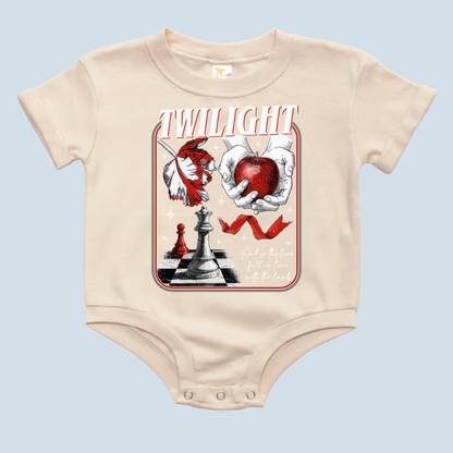 So the Lion Fell in Love with the Lamb Twilight Baby Bubble Romper