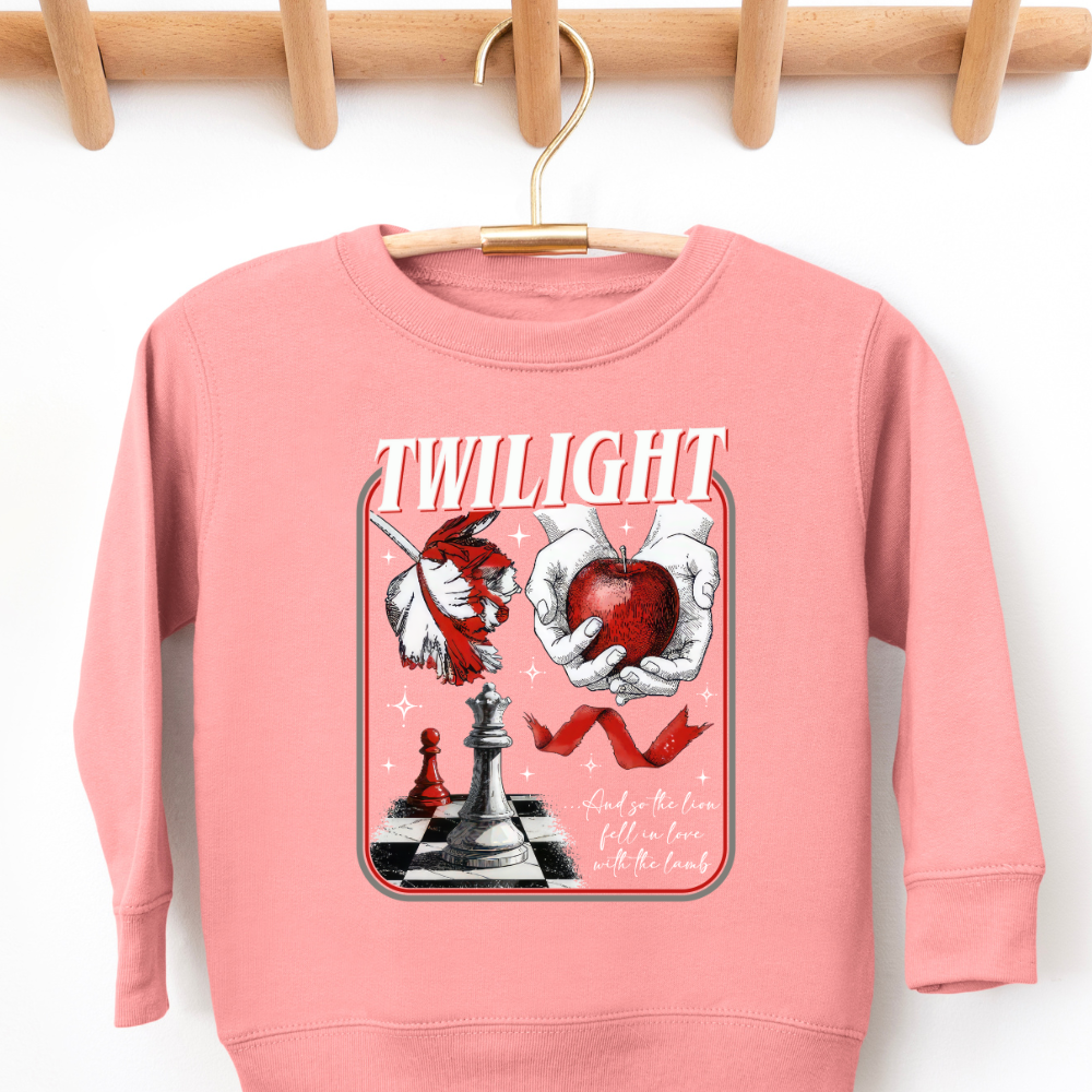 So the Lion Fell in Love with the Lamb Twilight Toddler Graphic Sweatshirt