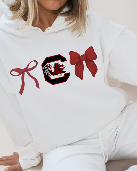 South Carolina Gamecock Bows Adult Graphic Hoodie
