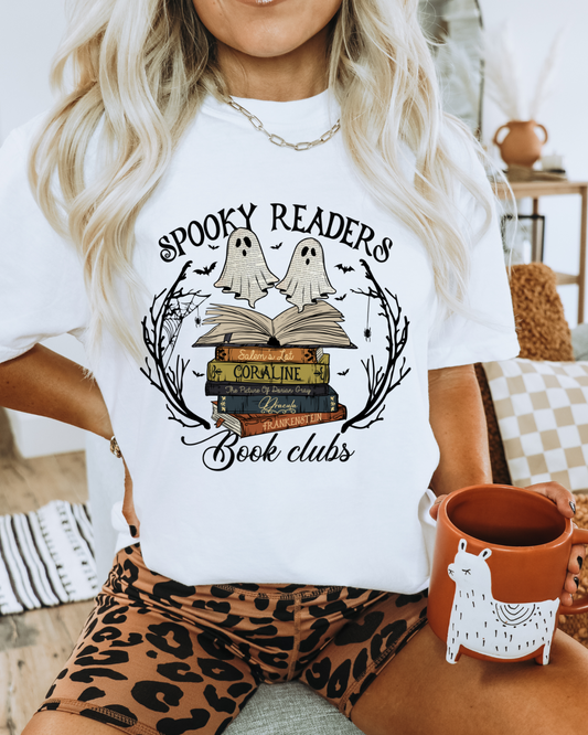 Spooky Readers Book Club Adult Graphic T-Shirt
