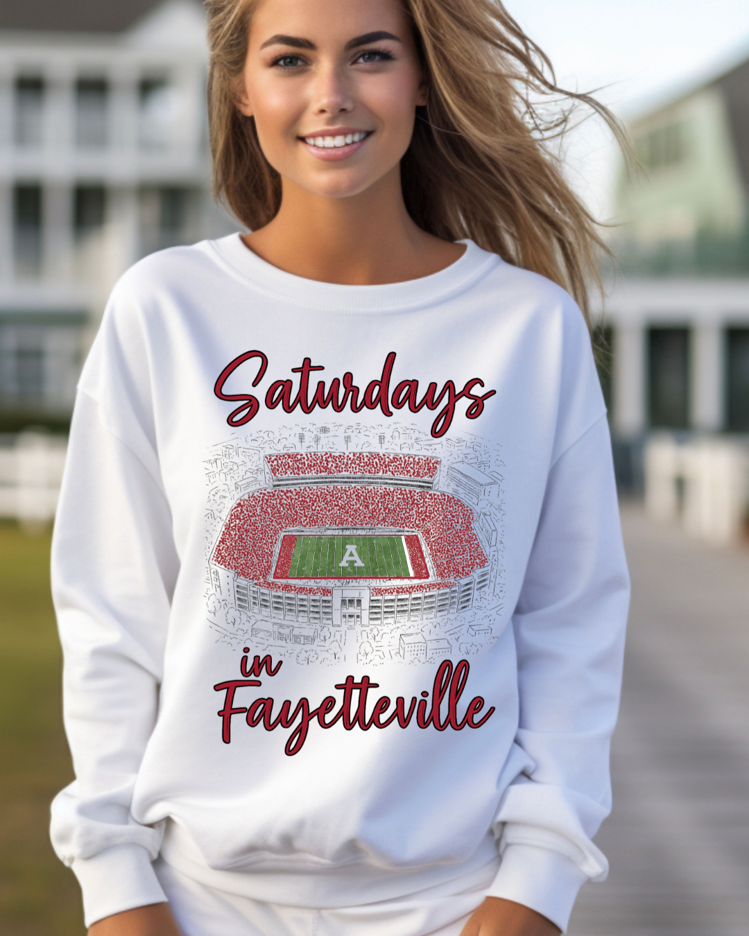 Stadium Saturdays Adult Graphic Crewneck Pullover