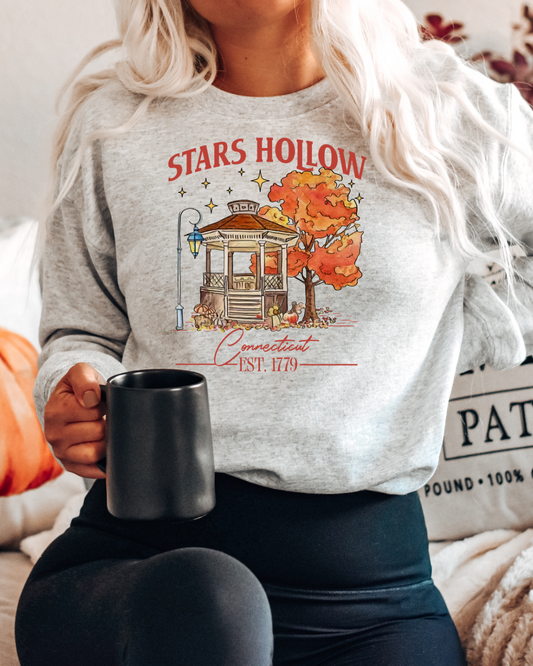 Stars Hallow Gazebo (Colorful) Gilmore Girl Adult Crewneck Pullover