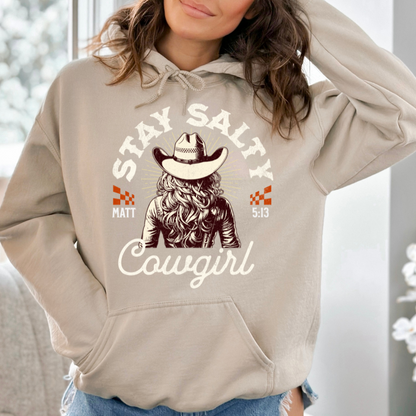 Stay Salty Cowgirl Adult Graphic Hoodie