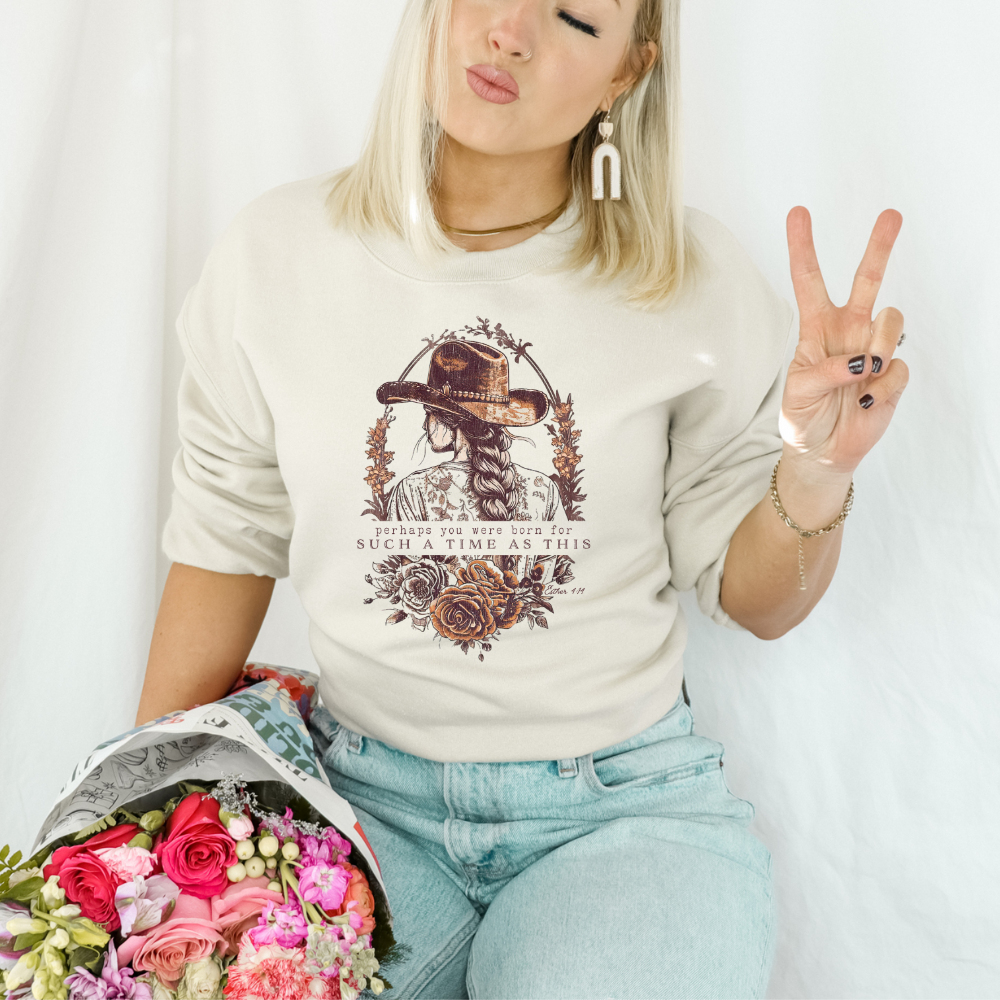 Such A Time As This Christian Adult Graphic Crewneck Pullover