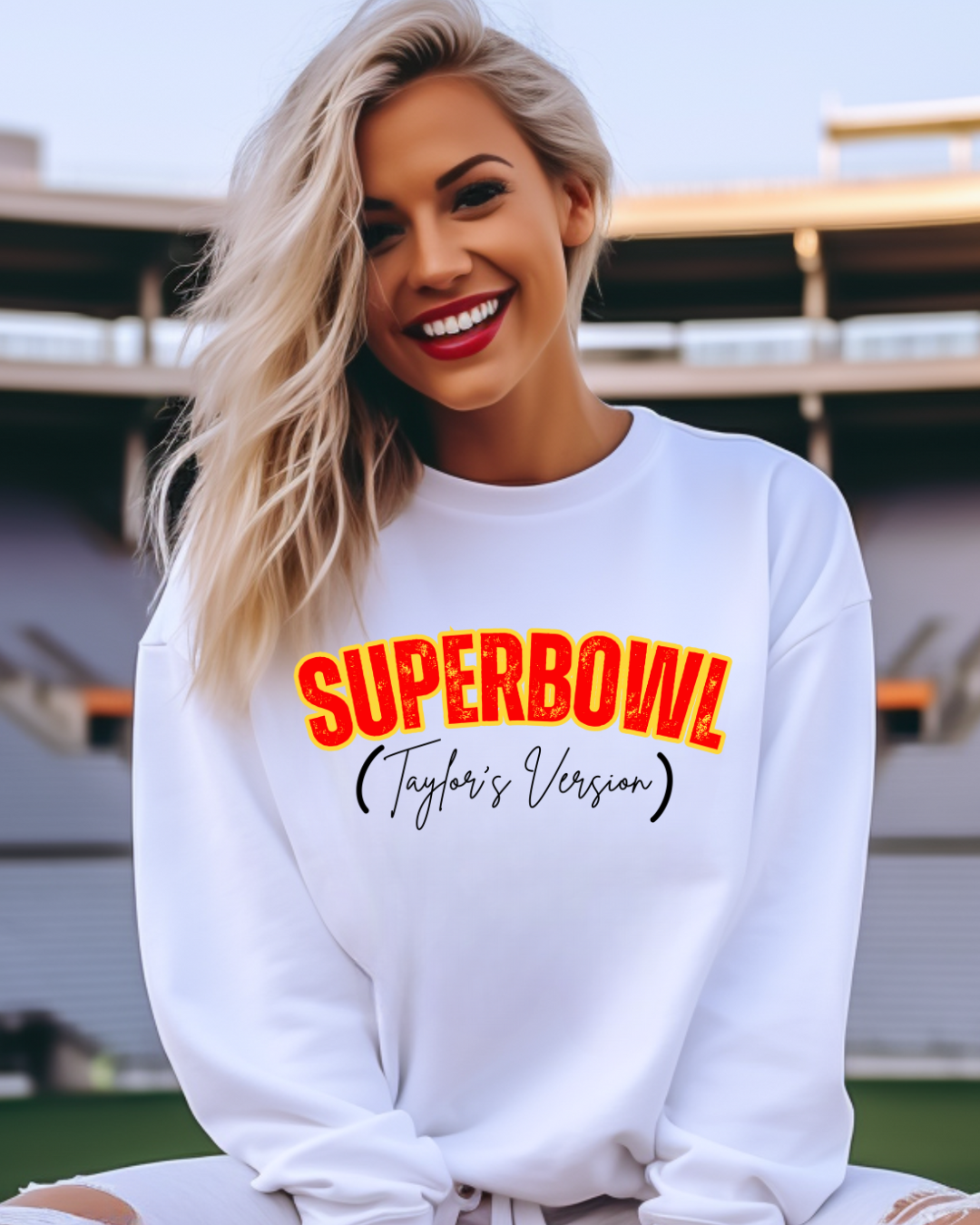 Superbowl Taylor's Version NFL X Taylor Adult Graphic Crewneck Pullover