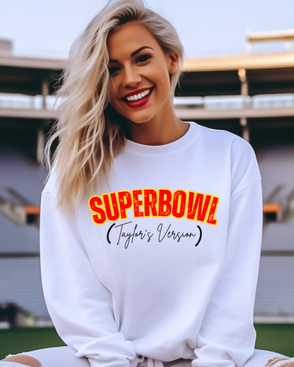 Superbowl Taylor's Version NFL X Taylor Adult Graphic Crewneck Pullover