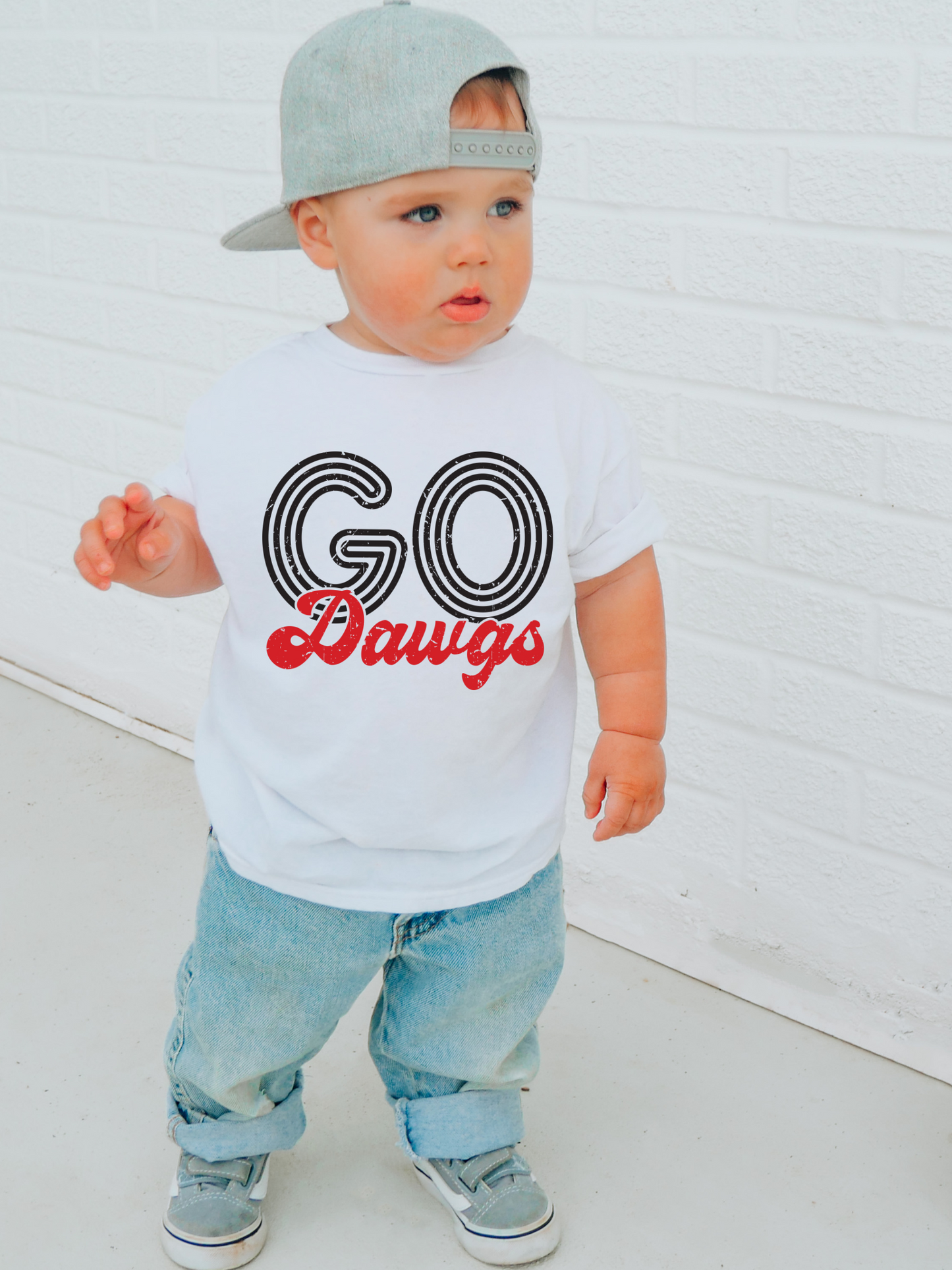 Go Dawgs Distressed Georgia Toddler Graphic Tee