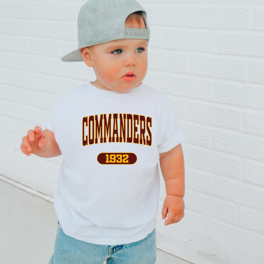 Commanders Varsity Maroon Toddler Graphic Tee