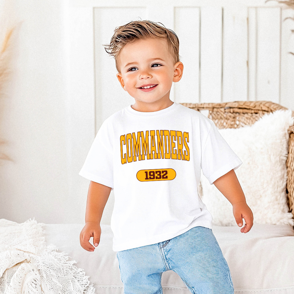 Commanders Varsity Gold Toddler Graphic Tee