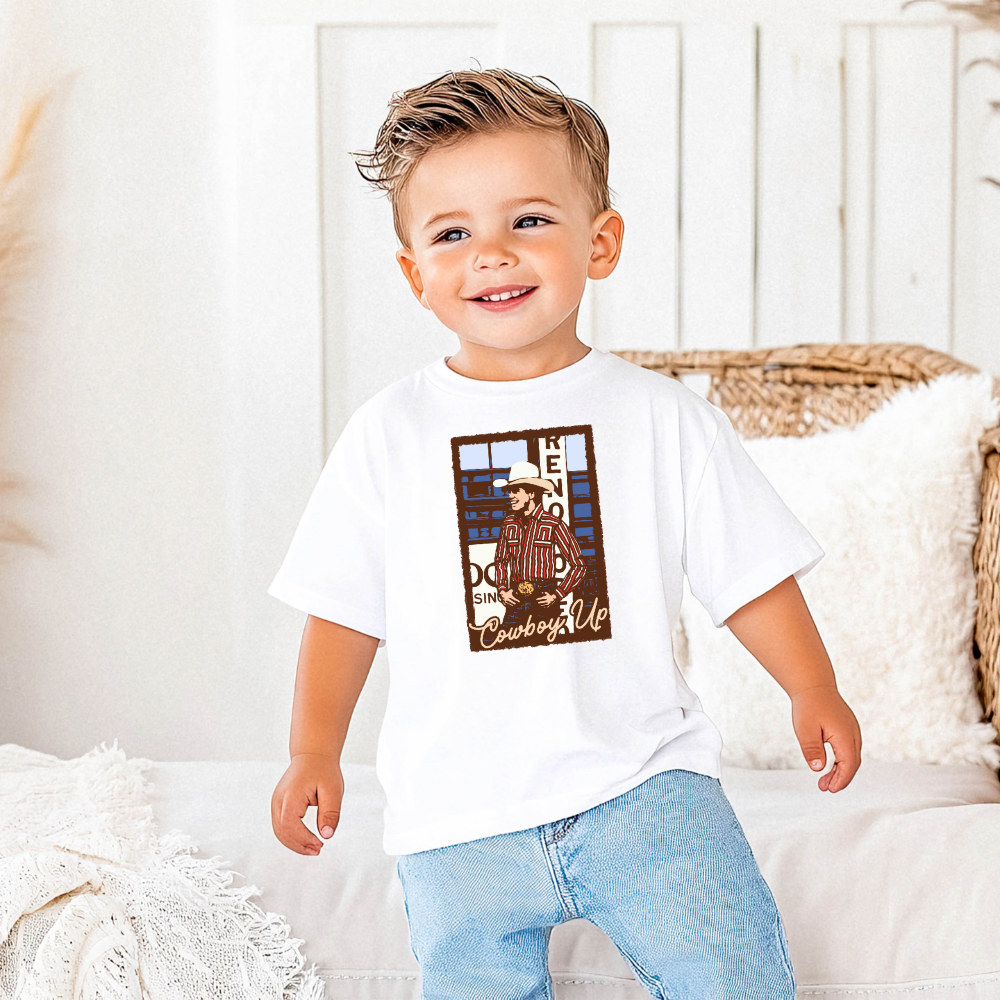 Cowboy Up Western Toddler Graphic Tee