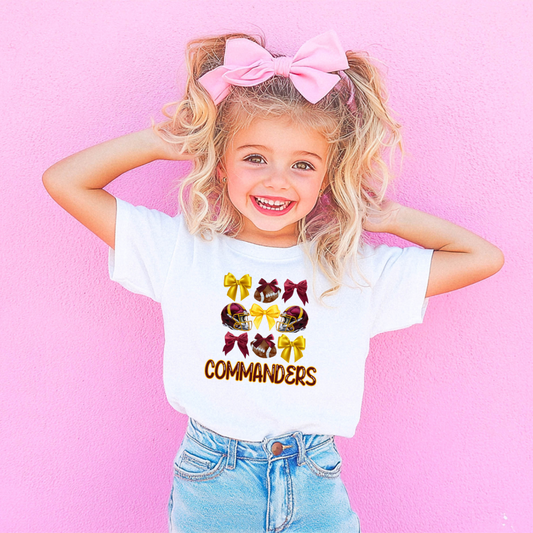 Coquette Washington Commanders Toddler Graphic Tee
