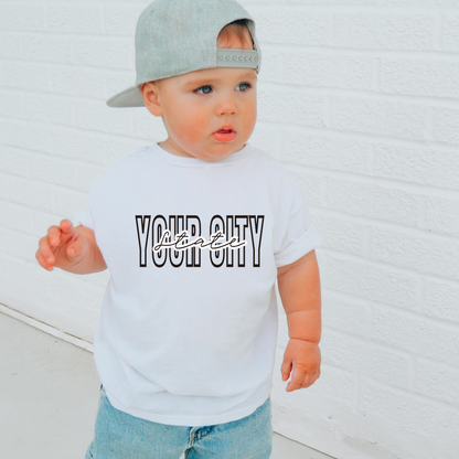 CUSTOM City and State Toddler Graphic Tee