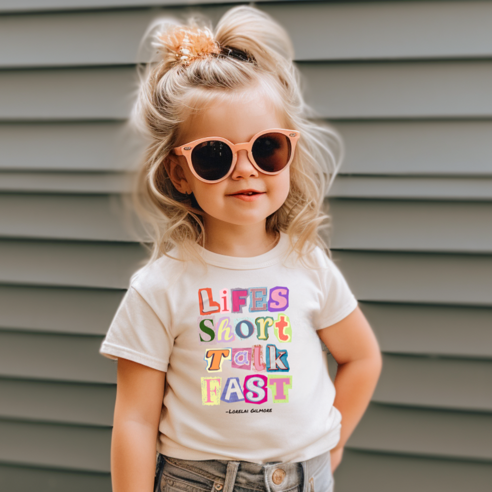Life's Short Talk Fast Gilmore Girls Toddler Graphic Tee