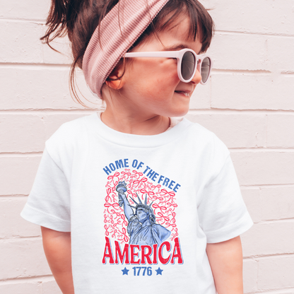 Home Of The Free Toddler Graphic Tee