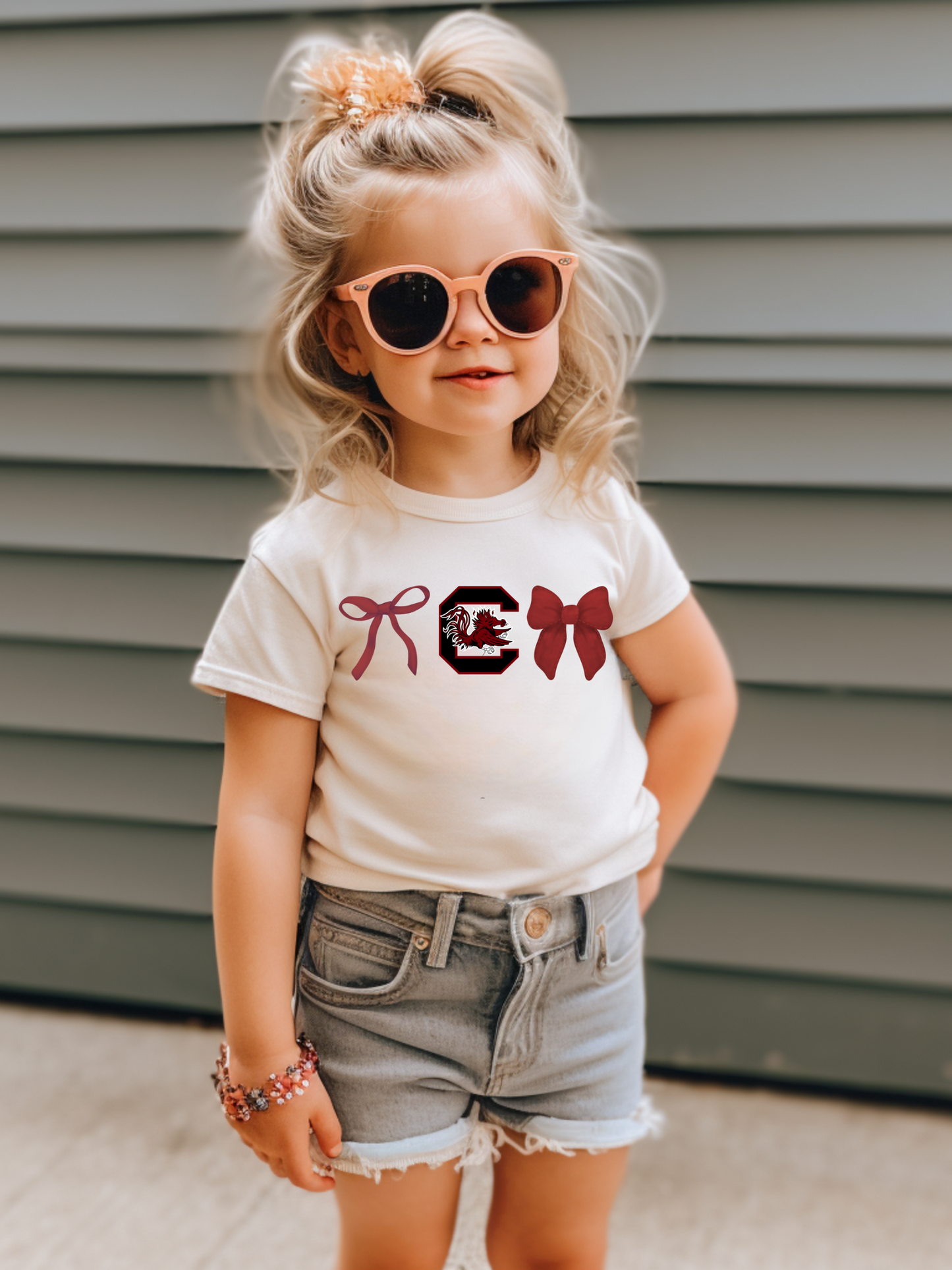 South Carolina Gamecock Bows Toddler Graphic Tee