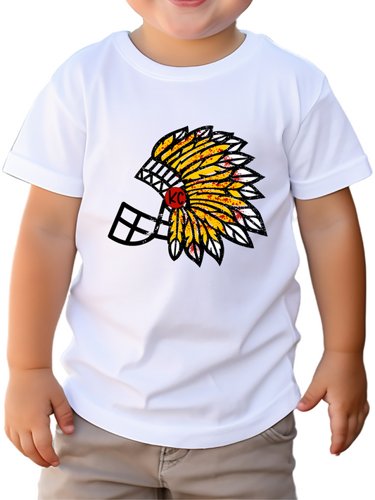 Kansas City Chiefs Headdress Helmet Toddler Graphic Tee