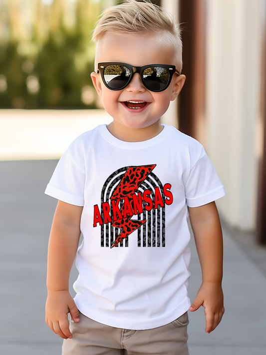 Arkansas Lightening Bolt Toddler Graphic Tee