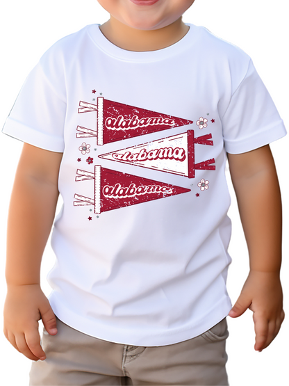 Alabama Pennant Distressed Toddler Graphic Tee