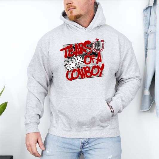 Tears Of A Cowboy Western Adult Graphic Hoodie