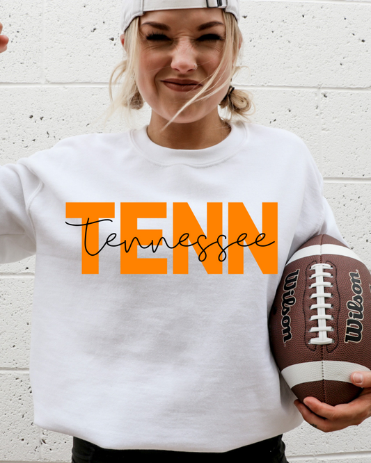 Tenn Tennessee Adult Graphic Crewneck Pullover