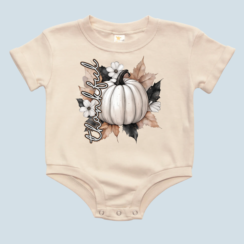 Thankful Pumpkin Baby Bubble Romper