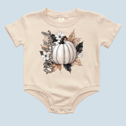Thankful Pumpkin Baby Bubble Romper