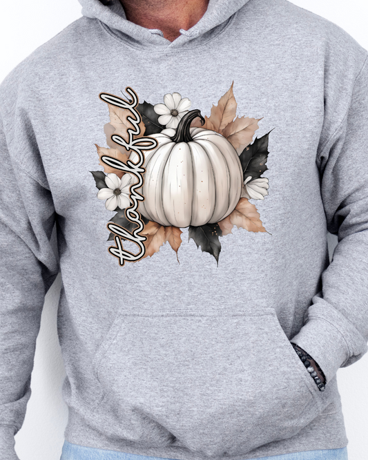Thankful Pumpkin Adult Graphic Hoodie