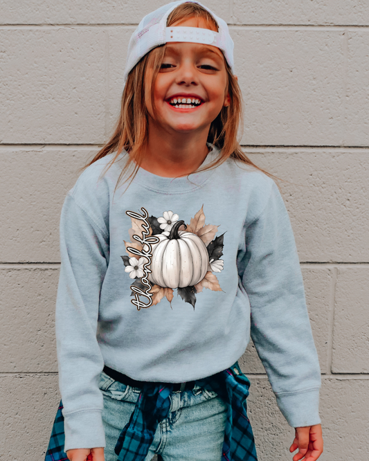 Thankful Pumpkin Youth Graphic Sweatshirt