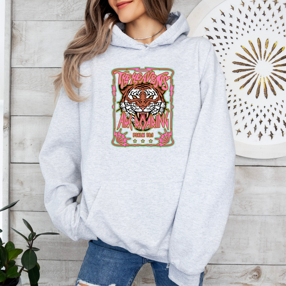 The Heavens Are Roaring Christian Adult Graphic Hoodie