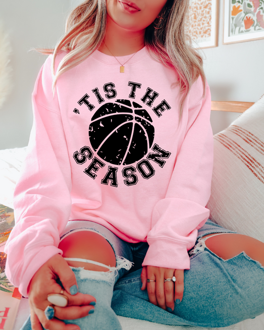 'Tis The Season Basketball Adult Graphic Crewneck Pullover