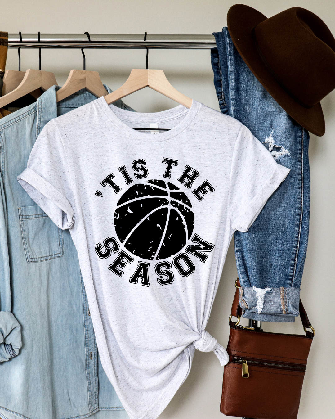 'Tis The Season Basketball Adult Graphic T-Shirt