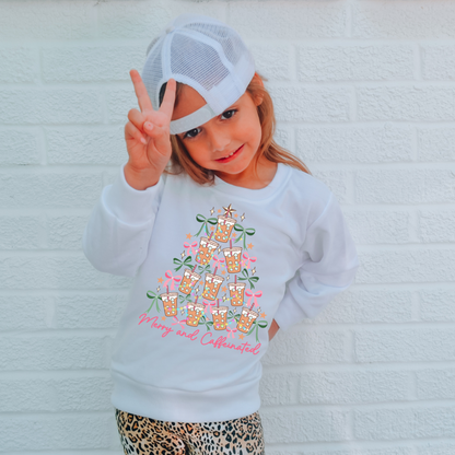 To Be Jolly & Caffeinated Christmas Toddler Graphic Sweatshirt