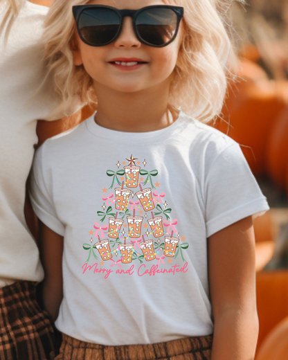To Be Jolly & Caffeinated Christmas Toddler Graphic Tee
