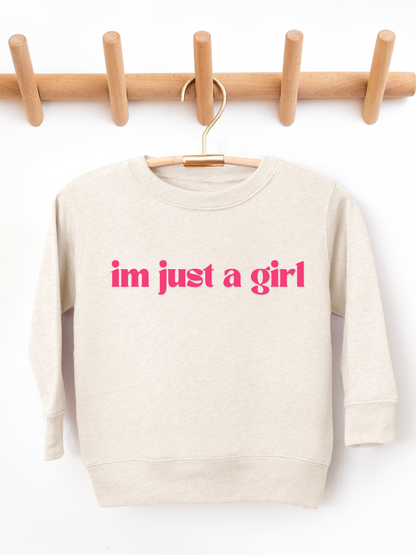 I'm Just A Girl Toddler Graphic Sweatshirt